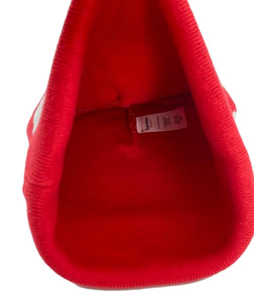 SUPREME（シュプリーム）SUPREME (シュプリーム) Supreme Big Logo Beanie レッド×ホワイトの古着・服飾アイテム