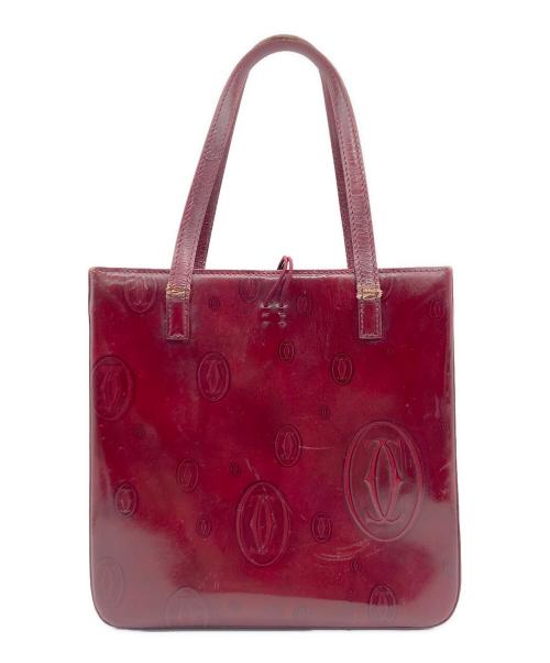 Cartier（カルティエ）Cartier (カルティエ) ハッピーバースデイバッグ ハンドバッグ ワインレッドの古着・服飾アイテム
