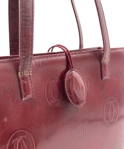 Cartier（カルティエ）Cartier (カルティエ) ハッピーバースデイバッグ ハンドバッグ ワインレッドの古着・服飾アイテム