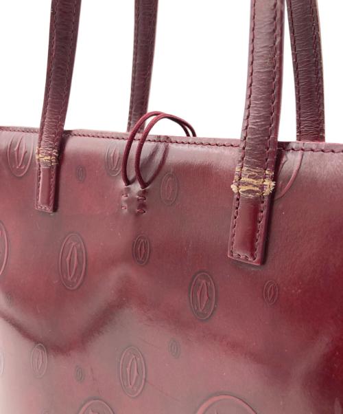 Cartier（カルティエ）Cartier (カルティエ) ハッピーバースデイバッグ ハンドバッグ ワインレッドの古着・服飾アイテム