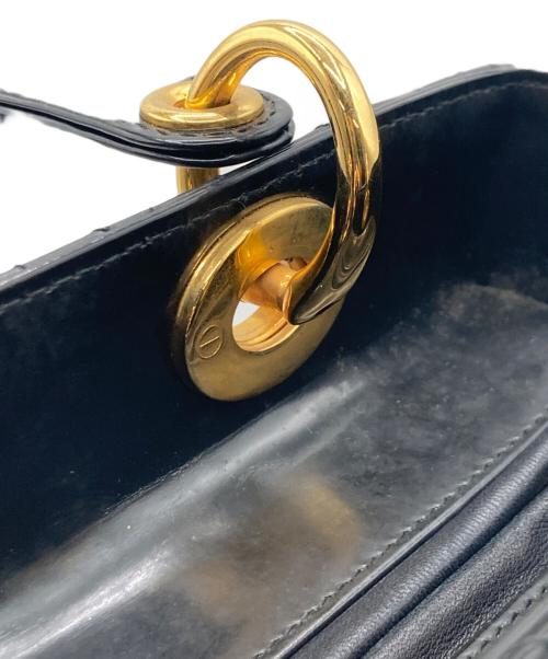 Christian Dior（クリスチャン ディオール）Christian Dior (クリスチャン ディオール) Lady Dior ミディアム カナージュ ハンドバッグ ブラックの古着・服飾アイテム
