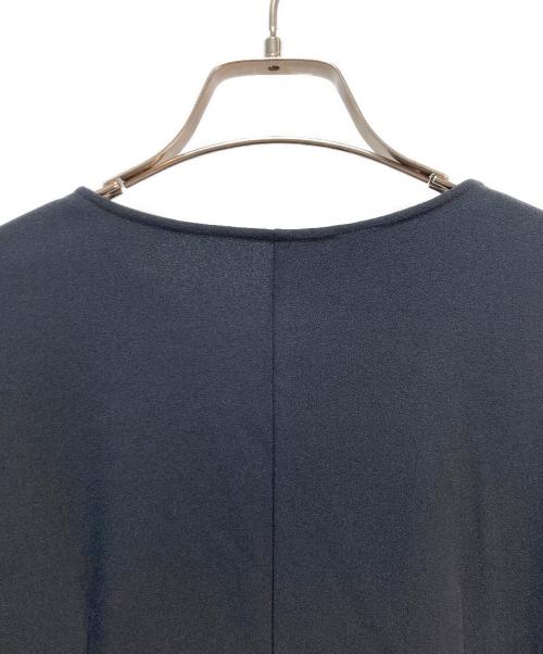 NOLLEY'S（ノーリーズ）NOLLEY'S (ノーリーズ) ウォッシャブルカットジョーゼットサイドタック2WAYブラウス ネイビー サイズ:38の古着・服飾アイテム