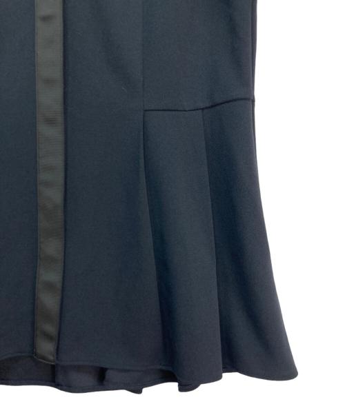 NOLLEY'S（ノーリーズ）NOLLEY'S (ノーリーズ) ウォッシャブルカットジョーゼットサイドタック2WAYブラウス ネイビー サイズ:38の古着・服飾アイテム