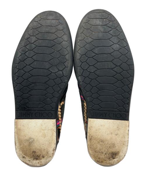 JIMMY CHOO（ジミーチュウ）JIMMY CHOO (ジミーチュウ) スリッポン ブラック×ピンク サイズ:26.5㎝の古着・服飾アイテム