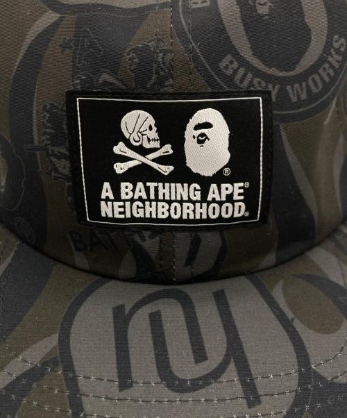 A BATHING APE（アベイシングエイプ）A BATHING APE (アベイシングエイプ) NEIGHBORHOOD (ネイバーフッド) BAPE NBHD CAP オリーブの古着・服飾アイテム
