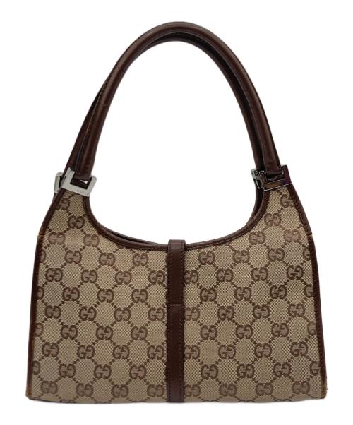 GUCCI（グッチ）GUCCI (グッチ) GGキャンバス ハンドバッグ ブラウンの古着・服飾アイテム