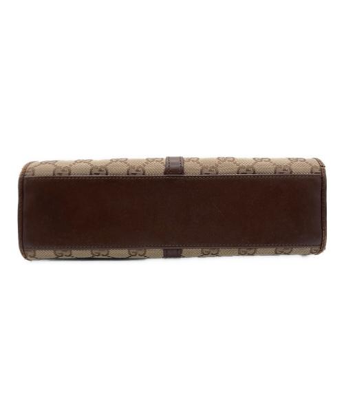 GUCCI（グッチ）GUCCI (グッチ) GGキャンバス ハンドバッグ ブラウンの古着・服飾アイテム