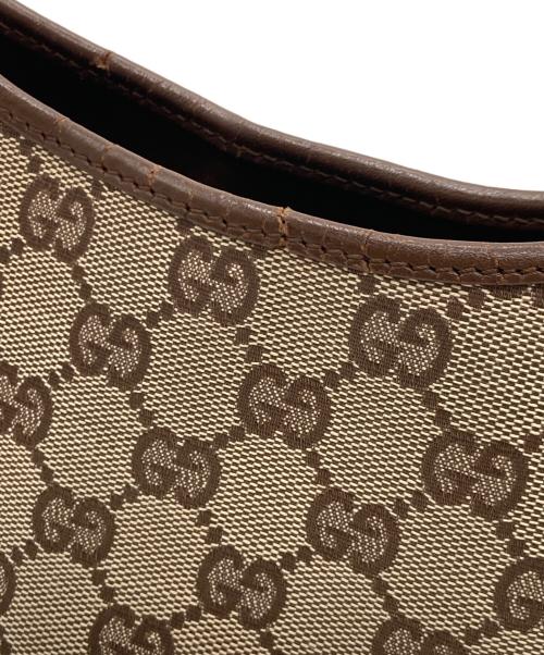 GUCCI（グッチ）GUCCI (グッチ) GGキャンバス ハンドバッグ ブラウンの古着・服飾アイテム