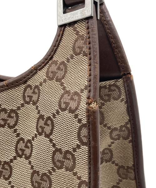 GUCCI（グッチ）GUCCI (グッチ) GGキャンバス ハンドバッグ ブラウンの古着・服飾アイテム