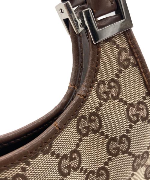 GUCCI（グッチ）GUCCI (グッチ) GGキャンバス ハンドバッグ ブラウンの古着・服飾アイテム
