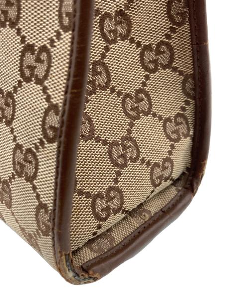GUCCI（グッチ）GUCCI (グッチ) GGキャンバス ハンドバッグ ブラウンの古着・服飾アイテム