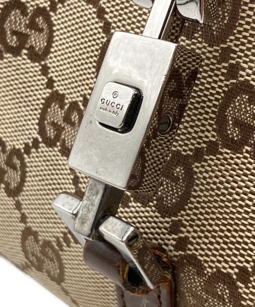 GUCCI（グッチ）GUCCI (グッチ) GGキャンバス ハンドバッグ ブラウンの古着・服飾アイテム