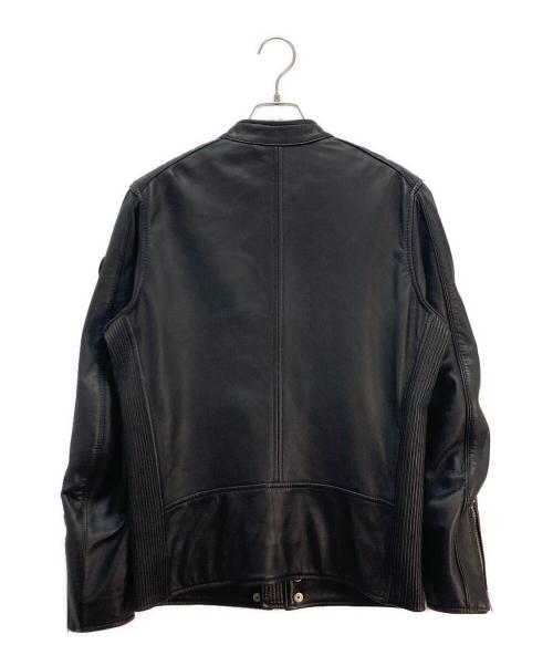 DIESEL（ディーゼル）DIESEL (ディーゼル) ラムレザーシングルライダースジャケット ブラック サイズ:Sの古着・服飾アイテム