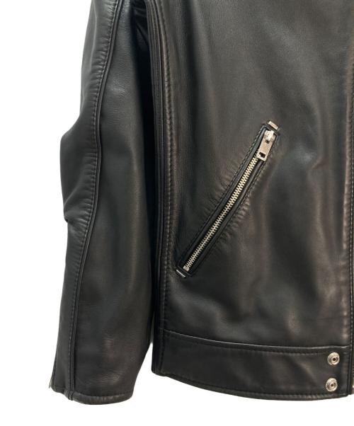DIESEL（ディーゼル）DIESEL (ディーゼル) ラムレザーシングルライダースジャケット ブラック サイズ:Sの古着・服飾アイテム