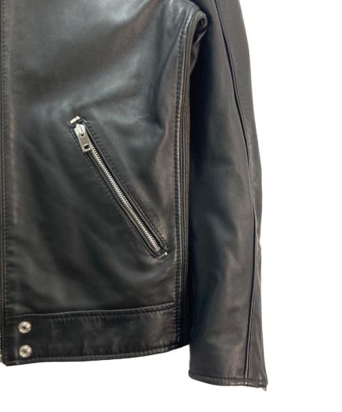 DIESEL（ディーゼル）DIESEL (ディーゼル) ラムレザーシングルライダースジャケット ブラック サイズ:Sの古着・服飾アイテム