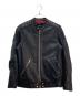 DIESEL（ディーゼル）の古着「ラムレザーシングルライダースジャケット」｜ブラック