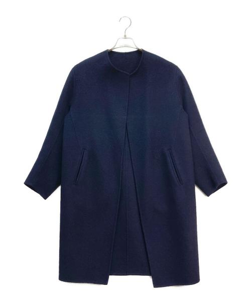 CINOH（チノ）CINOH (チノ) CINOH ノーカラーコート ネイビー サイズ:36の古着・服飾アイテム