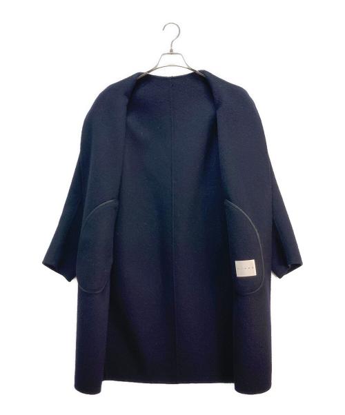 CINOH（チノ）CINOH (チノ) CINOH ノーカラーコート ネイビー サイズ:36の古着・服飾アイテム