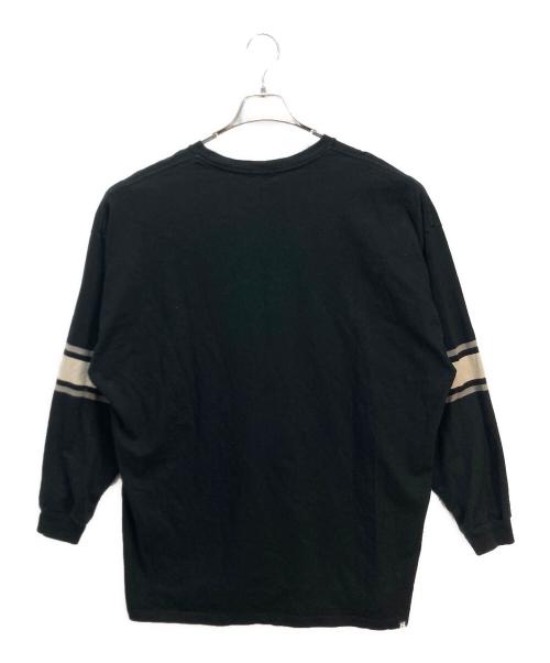 Hysteric Glamour（ヒステリックグラマー）Hysteric Glamour (ヒステリックグラマー) 長袖カットソー ブラック×グレー サイズ:FREEの古着・服飾アイテム