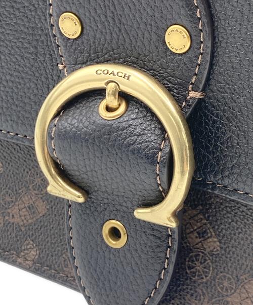 COACH（コーチ）COACH (コーチ) ビート ショルダー バッグ ホース&キャリッジ ブラック×ブラウンの古着・服飾アイテム