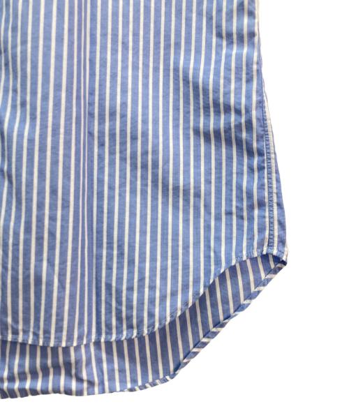 COMME des GARCONS COMME des GARCONS（コムデギャルソン コムデギャルソン）COMME des GARCONS COMME des GARCONS (コムデギャルソン コムデギャルソン) カモ生地切替 ストライプ長袖シャツ ブルー×オリーブ サイズ:Sの古着・服飾アイテム