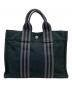 HERMES (エルメス) トートバッグ ブラック×グレー：15000円