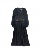 HER LIP TOハーリップトゥ）の古着「Notthingham Lace Long Dress」｜ブラック