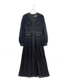 HER LIP TO（ハーリップトゥ）の古着「Notthingham Lace Long Dress」｜ブラック