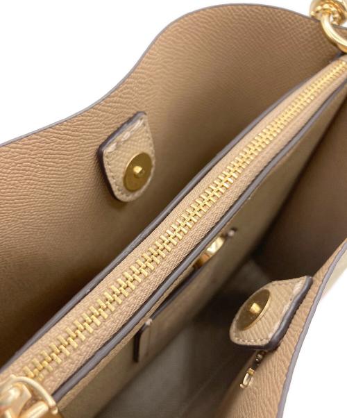 COACH（コーチ）COACH (コーチ) モリーバケットバッグ22 シグネチャー キャンバス ハート プリント ベージュ×ピンクの古着・服飾アイテム