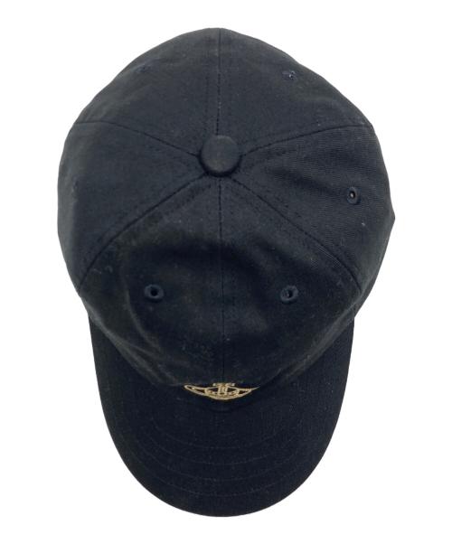 Vivienne Westwood（ヴィヴィアンウエストウッド）Vivienne Westwood (ヴィヴィアンウエストウッド) リップストップオーブロゴキャップ ブラックの古着・服飾アイテム