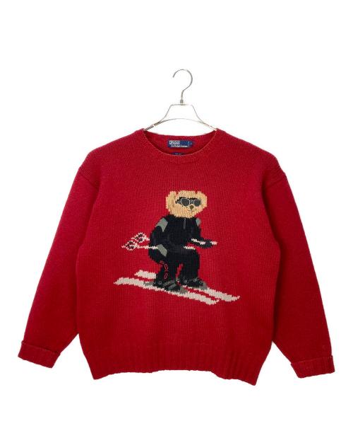 POLO RALPH LAUREN（ポロ・ラルフローレン）POLO RALPH LAUREN (ポロ・ラルフローレン) 厚手ニット レッド サイズ:Lの古着・服飾アイテム
