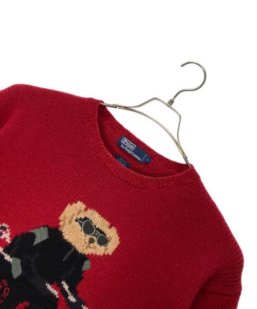 POLO RALPH LAUREN（ポロ・ラルフローレン）POLO RALPH LAUREN (ポロ・ラルフローレン) 厚手ニット レッド サイズ:Lの古着・服飾アイテム