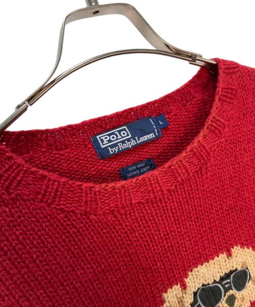 POLO RALPH LAUREN（ポロ・ラルフローレン）POLO RALPH LAUREN (ポロ・ラルフローレン) 厚手ニット レッド サイズ:Lの古着・服飾アイテム