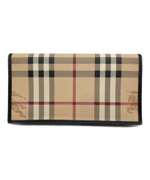 BURBERRY（バーバリー）BURBERRY (バーバリー) 長財布 ベージュ×ブラックの古着・服飾アイテム