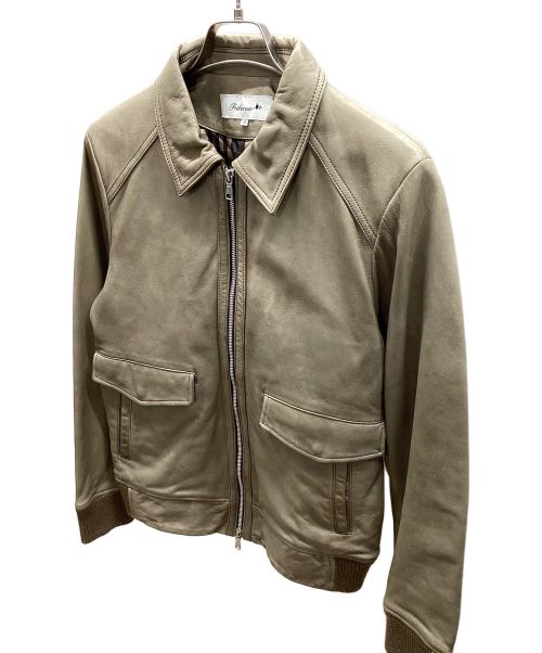 fukurou（フクロウ）fukurou (フクロウ) シングルレザーライダースジャケット ベージュ サイズ:48の古着・服飾アイテム