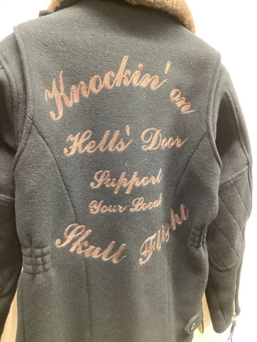 SKULL FLIGHT（スカルフライト）SKULL FLIGHT (スカルフライト) ウールフライトジャケット ブラック サイズ:36の古着・服飾アイテム