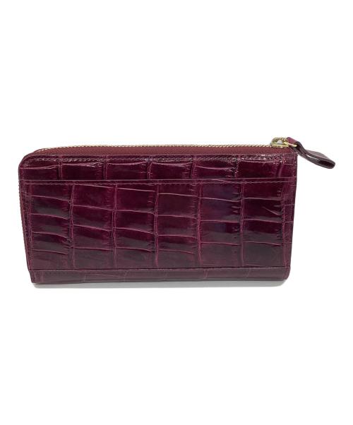 不明（不明）不明 (不明) シャイニングクロコダイル長財布 パープル 未使用品の古着・服飾アイテム