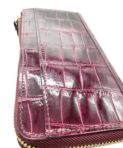 不明（不明）不明 (不明) シャイニングクロコダイル長財布 パープル 未使用品の古着・服飾アイテム