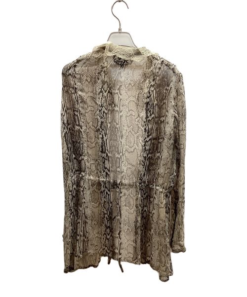 import Rossa（インポートロッサ）import Rossa (インポートロッサ) レースブラウス ブラウン サイズ:Lの古着・服飾アイテム