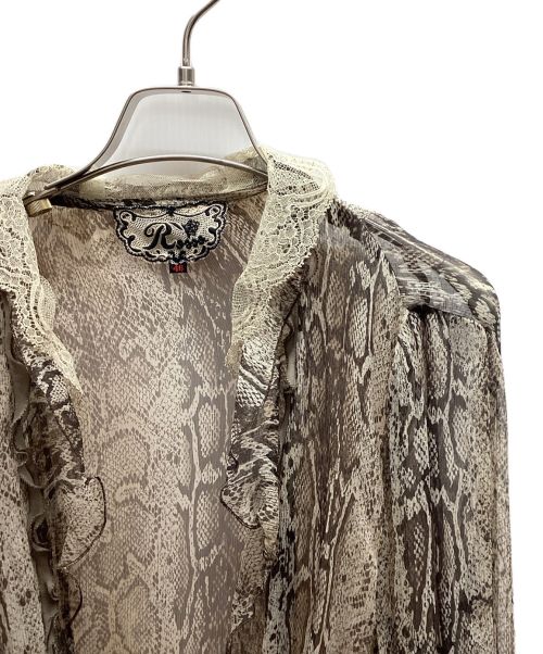 import Rossa（インポートロッサ）import Rossa (インポートロッサ) レースブラウス ブラウン サイズ:Lの古着・服飾アイテム