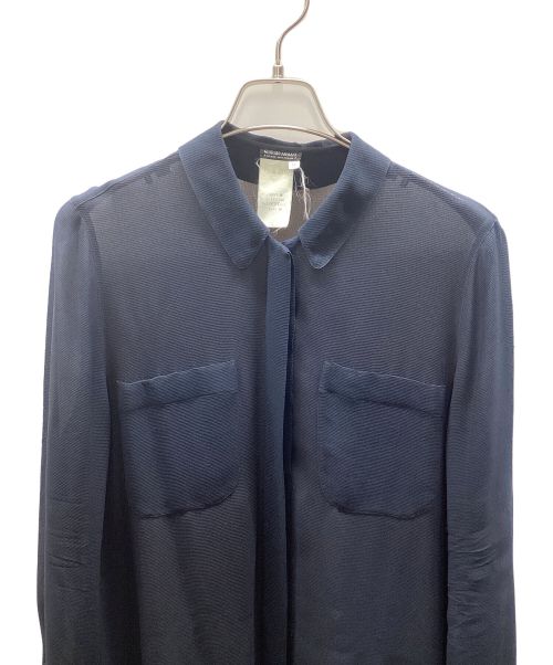 GIORGIO ARMANI（ジョルジョアルマーニ）GIORGIO ARMANI (ジョルジョアルマーニ) シアーワンピース ネイビー サイズ:38の古着・服飾アイテム