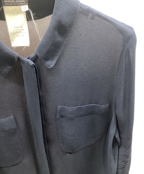 GIORGIO ARMANI（ジョルジョアルマーニ）GIORGIO ARMANI (ジョルジョアルマーニ) シアーワンピース ネイビー サイズ:38の古着・服飾アイテム