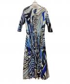 Bell Chu veryベルチュベリー）の古着「プリーツワンピース」｜ブルー