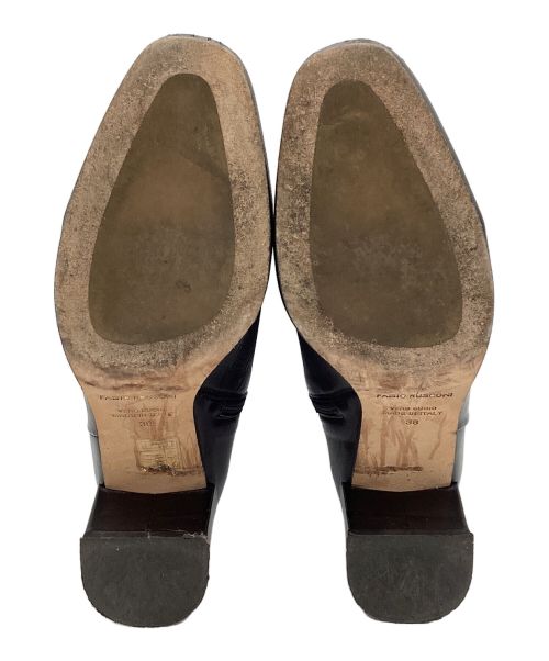 FABIO RUSCONI（ファビオルスコーニ）FABIO RUSCONI (ファビオルスコーニ) ブーツ ブラック サイズ:38の古着・服飾アイテム