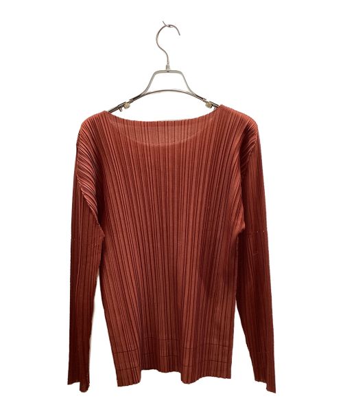PLEATS PLEASE（プリーツプリーズ）PLEATS PLEASE (プリーツプリーズ) プリーツカットソー ブラウン サイズ:Mの古着・服飾アイテム