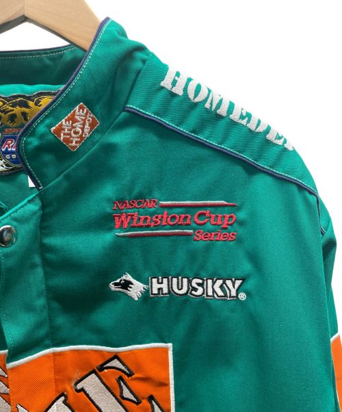 JEFF HAMILTON（ジェフハミルトン）JEFF HAMILTON (ジェフハミルトン) レーシングジャケット グリーン サイズ:Lの古着・服飾アイテム