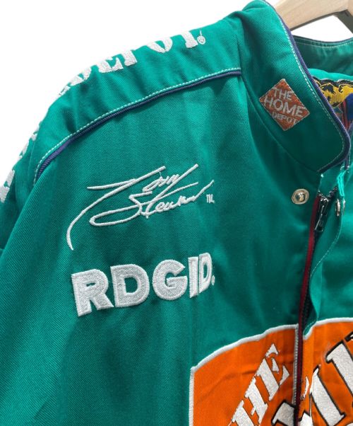 JEFF HAMILTON（ジェフハミルトン）JEFF HAMILTON (ジェフハミルトン) レーシングジャケット グリーン サイズ:Lの古着・服飾アイテム