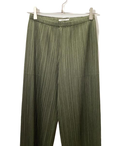 PLEATS PLEASE（プリーツプリーズ）PLEATS PLEASE (プリーツプリーズ) プリーツパンツ オリーブ サイズ:2の古着・服飾アイテム