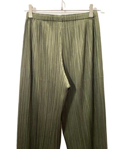 PLEATS PLEASE（プリーツプリーズ）PLEATS PLEASE (プリーツプリーズ) プリーツパンツ オリーブ サイズ:2の古着・服飾アイテム