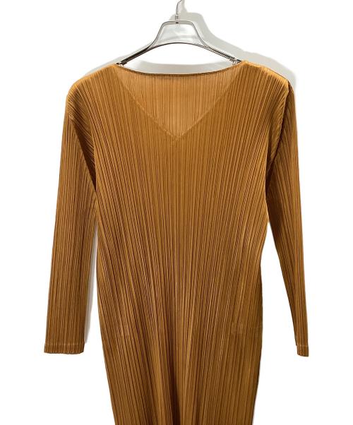PLEATS PLEASE（プリーツプリーズ）PLEATS PLEASE (プリーツプリーズ) プリーツワンピース ブラウン サイズ:2の古着・服飾アイテム